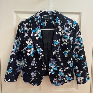 Forever 21 3/4 sleeve floral blazer Size S BRAND NEW